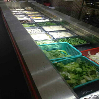 傳統的火鍋店點菜柜與不銹鋼火鍋店點菜柜的區別